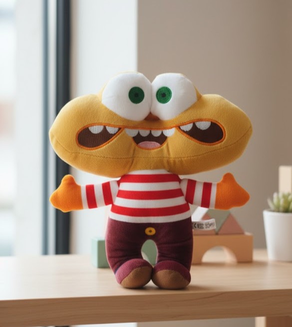 دمية محشوة مبتسمة — رفيقك الجديد للضحك والمرح